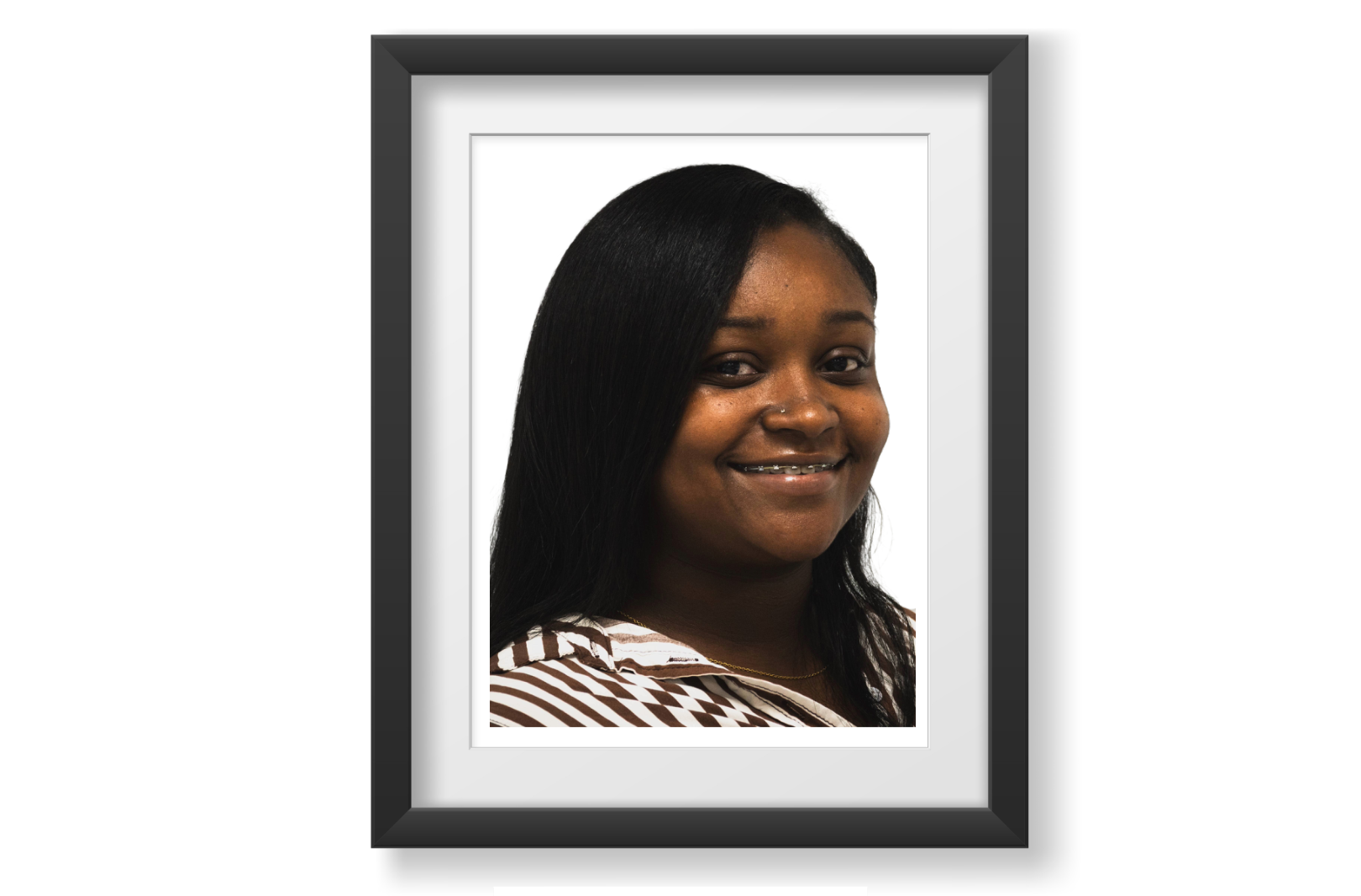 African American, middle-aged male, low cut black hair, and brown eyes.